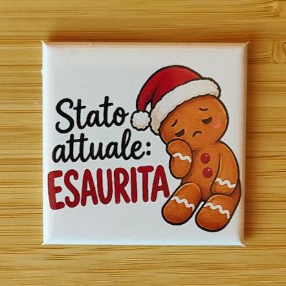 Calamita Stato attuale: esaurita, variante crema — Natale, Fahrcara — vista frontale della calamita.