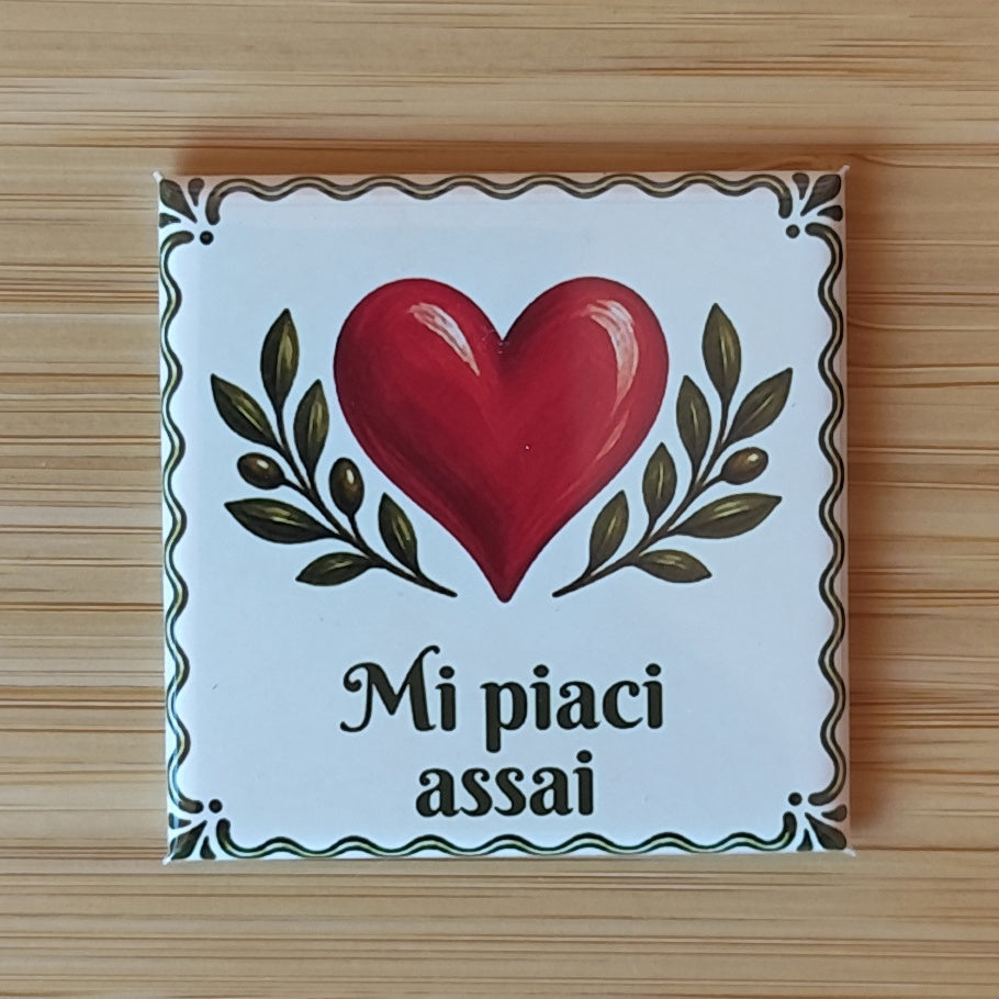 Mi piaci assai — Calamita Carol — Carol collection, Fahrcara — vista frontale della calamita.
