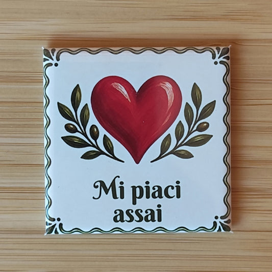 Mi piaci assai — Calamita Carol — Carol collection, Fahrcara — vista frontale della calamita.