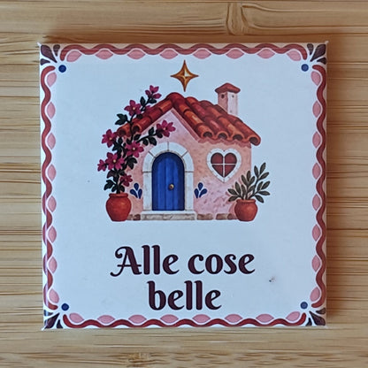 Alle cose belle — Calamita Carol — Carol collection, Fahrcara — vista frontale della calamita.