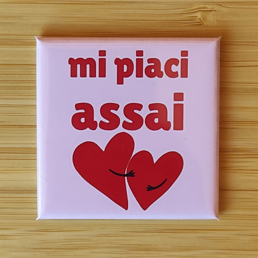 mi piaci assai — Calamita Pop — Carolina pop, Fahrcara — vista frontale della calamita.