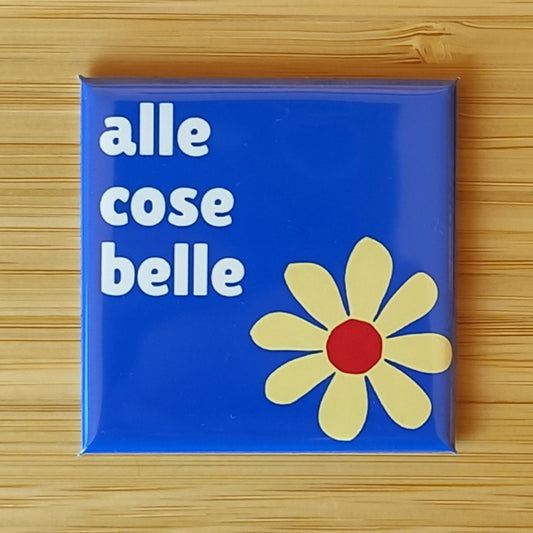 alle cose belle — Calamita Pop — Carolina pop, Fahrcara — vista frontale della calamita.